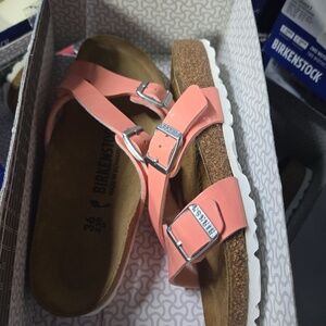 BIRKENSTOCK Narrow Yao sandals patent Coral Peach SHOES Eur 36